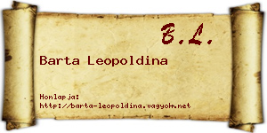 Barta Leopoldina névjegykártya